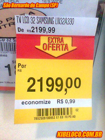 Praca 173 - “De R$ 2.199,99 por R$ 2.199,00″