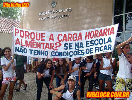 Praca 183 - “‘Porque’ a caraga horária ‘almentar’?”