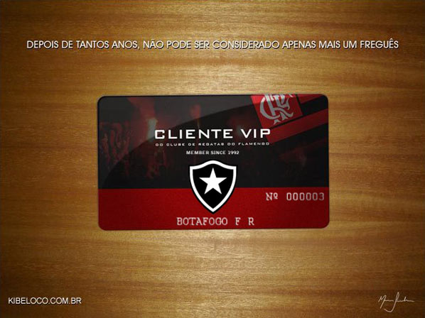 E ainda dá direito à meia entrada no Maracanã. Só para ver se colocam mais de 20 pessoas na arquibancada.