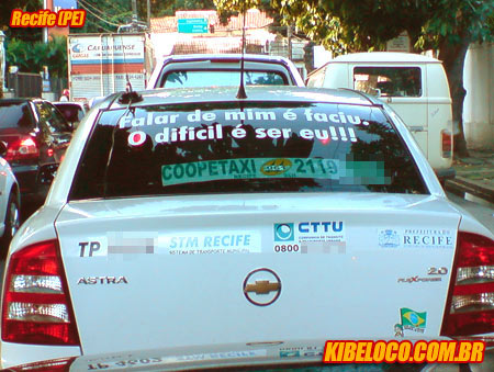 Praca 186 - “Falar de mim é faciu (sic). O dificil (sic) é ser eu!!!”