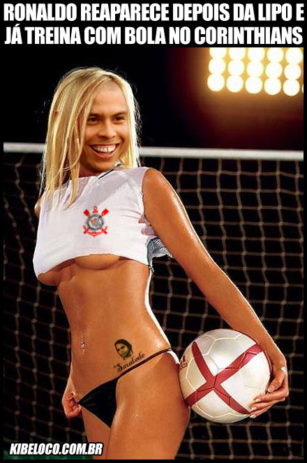 Ronaldo reaparece depois da lipo e já treina com bola no Corinthians!