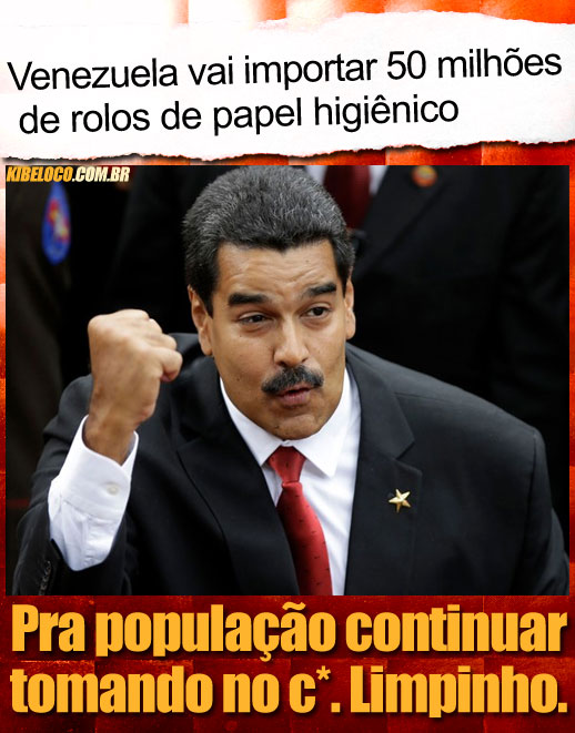 Venezuela vai importar 50 milhões de rolos de papel higiênico.